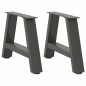 vidaXL Couchtischbeine A-Form 2 Stk. Anthrazit 30x(30-31) cm Stahl vidaXL Couchtischbeine A-Form 2 Stk. Anthrazit 30x(30-31) cm Stahl