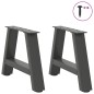 vidaXL Couchtischbeine A-Form 2 Stk. Anthrazit 30x(30-31) cm Stahl vidaXL Couchtischbeine A-Form 2 Stk. Anthrazit 30x(30-31) cm Stahl