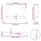 vidaXL Couchtischbeine A-Form 2 Stk. Anthrazit 30x(30-31) cm Stahl vidaXL Couchtischbeine A-Form 2 Stk. Anthrazit 30x(30-31) cm Stahl