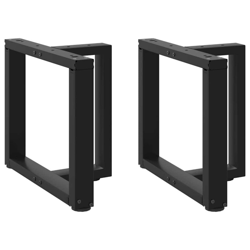 vidaXL Couchtischbeine T-Form 2 Stk. Schwarz 50x25x(42-43) cm Stahl vidaXL Couchtischbeine T-Form 2 Stk. Schwarz 50x25x(42-43) cm Stahl