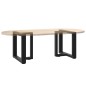 vidaXL Couchtischbeine T-Form 2 Stk. Schwarz 50x25x(42-43) cm Stahl vidaXL Couchtischbeine T-Form 2 Stk. Schwarz 50x25x(42-43) cm Stahl