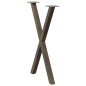 vidaXL Esstischbeine X-Form 2 Stk. Naturstahl 57x(72-73) cm Stahl vidaXL Esstischbeine X-Form 2 Stk. Naturstahl 57x(72-73) cm Stahl