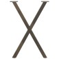 vidaXL Esstischbeine X-Form 2 Stk. Naturstahl 57x(72-73) cm Stahl vidaXL Esstischbeine X-Form 2 Stk. Naturstahl 57x(72-73) cm Stahl