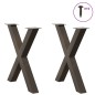 vidaXL Esstischbeine X-Form 2 Stk. Naturstahl 80x(72-73) cm Stahl vidaXL Esstischbeine X-Form 2 Stk. Naturstahl 80x(72-73) cm Stahl