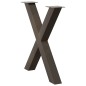 vidaXL Esstischbeine X-Form 2 Stk. Naturstahl 80x(72-73) cm Stahl vidaXL Esstischbeine X-Form 2 Stk. Naturstahl 80x(72-73) cm Stahl