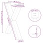 vidaXL Esstischbeine X-Form 2 Stk. Naturstahl 80x(72-73) cm Stahl vidaXL Esstischbeine X-Form 2 Stk. Naturstahl 80x(72-73) cm Stahl