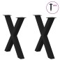 vidaXL Esstischbeine X-Form 2 Stk. Schwarz 70x(72-73) cm Stahl vidaXL Esstischbeine X-Form 2 Stk. Schwarz 70x(72-73) cm Stahl