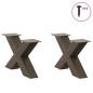 vidaXL Couchtischbeine X-Form 2 Stk. Naturstahl 60x(30-31) cm Stahl vidaXL Couchtischbeine X-Form 2 Stk. Naturstahl 60x(30-31) cm Stahl