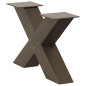 vidaXL Couchtischbeine X-Form 2 Stk. Naturstahl 60x(30-31) cm Stahl vidaXL Couchtischbeine X-Form 2 Stk. Naturstahl 60x(30-31) cm Stahl