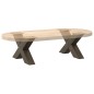 vidaXL Couchtischbeine X-Form 2 Stk. Naturstahl 60x(30-31) cm Stahl vidaXL Couchtischbeine X-Form 2 Stk. Naturstahl 60x(30-31) cm Stahl