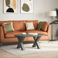 vidaXL Couchtischbeine X-Form 2 Stk. Anthrazit 60x(42-43) cm Stahl