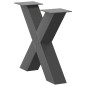 vidaXL Couchtischbeine X-Form 2 Stk. Anthrazit 60x(42-43) cm Stahl vidaXL Couchtischbeine X-Form 2 Stk. Anthrazit 60x(42-43) cm Stahl