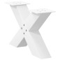 vidaXL Couchtischbeine X-Form 2 Stk. Weiß 60x(30-31) cm Stahl vidaXL Couchtischbeine X-Form 2 Stk. Weiß 60x(30-31) cm Stahl