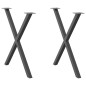 vidaXL Esstischbeine X-Form 2 Stk. Anthrazit 80x(72-73) cm Stahl vidaXL Esstischbeine X-Form 2 Stk. Anthrazit 80x(72-73) cm Stahl