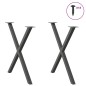 vidaXL Esstischbeine X-Form 2 Stk. Anthrazit 80x(72-73) cm Stahl vidaXL Esstischbeine X-Form 2 Stk. Anthrazit 80x(72-73) cm Stahl