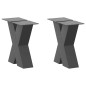 vidaXL Couchtischbeine X-Form 2 Stk. Anthrazit 40x(30-31) cm Stahl vidaXL Couchtischbeine X-Form 2 Stk. Anthrazit 40x(30-31) cm Stahl