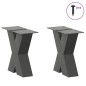 vidaXL Couchtischbeine X-Form 2 Stk. Anthrazit 40x(30-31) cm Stahl vidaXL Couchtischbeine X-Form 2 Stk. Anthrazit 40x(30-31) cm Stahl