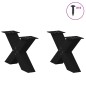 vidaXL Couchtischbeine X-Form 2 Stk. Schwarz 50x(30-31) cm Stahl vidaXL Couchtischbeine X-Form 2 Stk. Schwarz 50x(30-31) cm Stahl