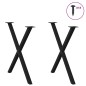 vidaXL Esstischbeine X-Form 2 Stk. Schwarz 80x(72-73) cm Stahl vidaXL Esstischbeine X-Form 2 Stk. Schwarz 80x(72-73) cm Stahl