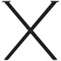 vidaXL Esstischbeine X-Form 2 Stk. Schwarz 80x(72-73) cm Stahl vidaXL Esstischbeine X-Form 2 Stk. Schwarz 80x(72-73) cm Stahl