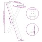 vidaXL Esstischbeine X-Form 2 Stk. Schwarz 80x(72-73) cm Stahl vidaXL Esstischbeine X-Form 2 Stk. Schwarz 80x(72-73) cm Stahl