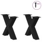 vidaXL Couchtischbeine X-Form 2 Stk. Schwarz 60x(42-43) cm Stahl vidaXL Couchtischbeine X-Form 2 Stk. Schwarz 60x(42-43) cm Stahl