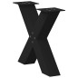 vidaXL Couchtischbeine X-Form 2 Stk. Schwarz 60x(42-43) cm Stahl vidaXL Couchtischbeine X-Form 2 Stk. Schwarz 60x(42-43) cm Stahl