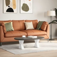 vidaXL Couchtischbeine X-Form 2 Stk. Weiß 30x(30-31) cm Stahl