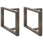 vidaXL Couchtischbeine T-Form 2 Stk. Naturstahl 60x25x(42-43) cm Stahl vidaXL Couchtischbeine T-Form 2 Stk. Naturstahl 60x25x(42-43) cm Stahl