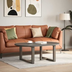 vidaXL Couchtischbeine T-Form 2 Stk. Naturstahl 60x25x(42-43) cm Stahl