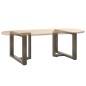 vidaXL Couchtischbeine T-Form 2 Stk. Naturstahl 60x25x(42-43) cm Stahl vidaXL Couchtischbeine T-Form 2 Stk. Naturstahl 60x25x(42-43) cm Stahl