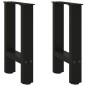 vidaXL Couchtischbeine Schwarz 2 Stk. 38x(42-43) cm Stahl vidaXL Couchtischbeine Schwarz 2 Stk. 38x(42-43) cm Stahl