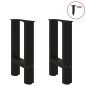 vidaXL Couchtischbeine Schwarz 2 Stk. 38x(42-43) cm Stahl vidaXL Couchtischbeine Schwarz 2 Stk. 38x(42-43) cm Stahl