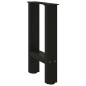 vidaXL Couchtischbeine Schwarz 2 Stk. 38x(42-43) cm Stahl vidaXL Couchtischbeine Schwarz 2 Stk. 38x(42-43) cm Stahl
