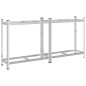 vidaXL Reifenregale mit 2 Böden 2 Stk. Silbern 110x40x109 cm Stahl vidaXL Reifenregale mit 2 Böden 2 Stk. Silbern 110x40x109 cm Stahl