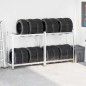 vidaXL Reifenregale mit 2 Böden 2 Stk. Silbern 110x40x109 cm Stahl vidaXL Reifenregale mit 2 Böden 2 Stk. Silbern 110x40x109 cm Stahl