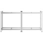 vidaXL Reifenregale mit 2 Böden 2 Stk. Silbern 110x40x109 cm Stahl vidaXL Reifenregale mit 2 Böden 2 Stk. Silbern 110x40x109 cm Stahl