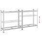 vidaXL Reifenregale mit 2 Böden 2 Stk. Silbern 110x40x109 cm Stahl vidaXL Reifenregale mit 2 Böden 2 Stk. Silbern 110x40x109 cm Stahl
