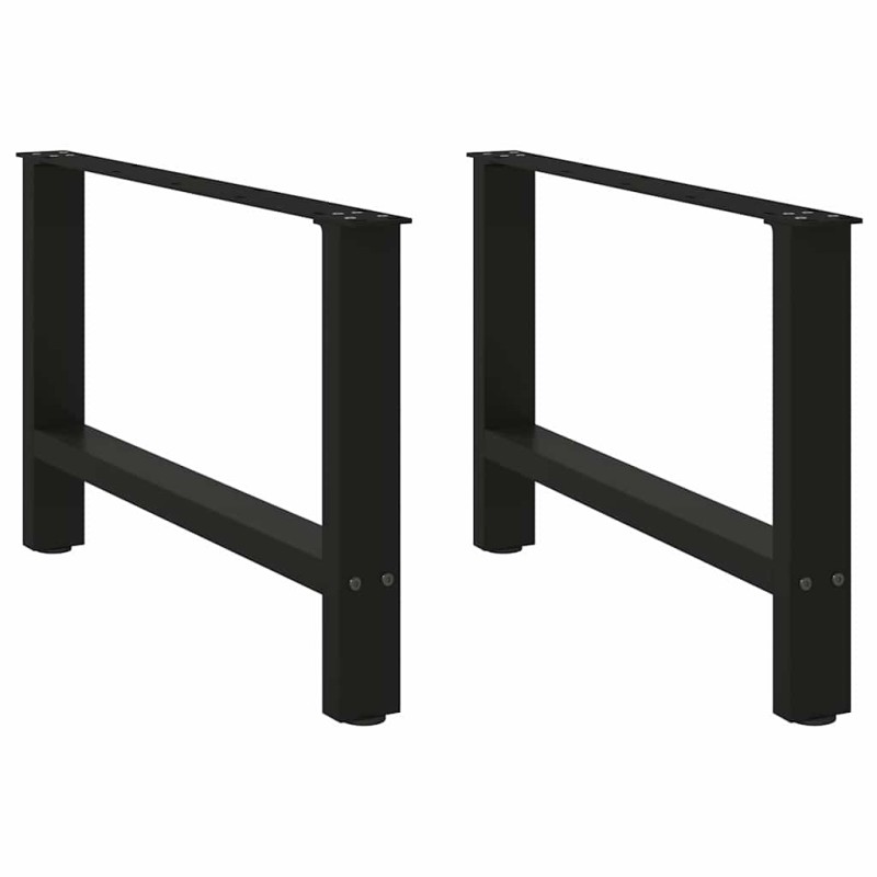 vidaXL Couchtischbeine Schwarz 2 Stk. 70x(42-43) cm Stahl vidaXL Couchtischbeine Schwarz 2 Stk. 70x(42-43) cm Stahl
