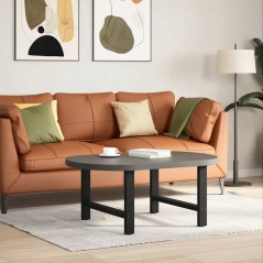 vidaXL Couchtischbeine Schwarz 2 Stk. 70x(42-43) cm Stahl