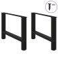 vidaXL Couchtischbeine Schwarz 2 Stk. 70x(42-43) cm Stahl vidaXL Couchtischbeine Schwarz 2 Stk. 70x(42-43) cm Stahl