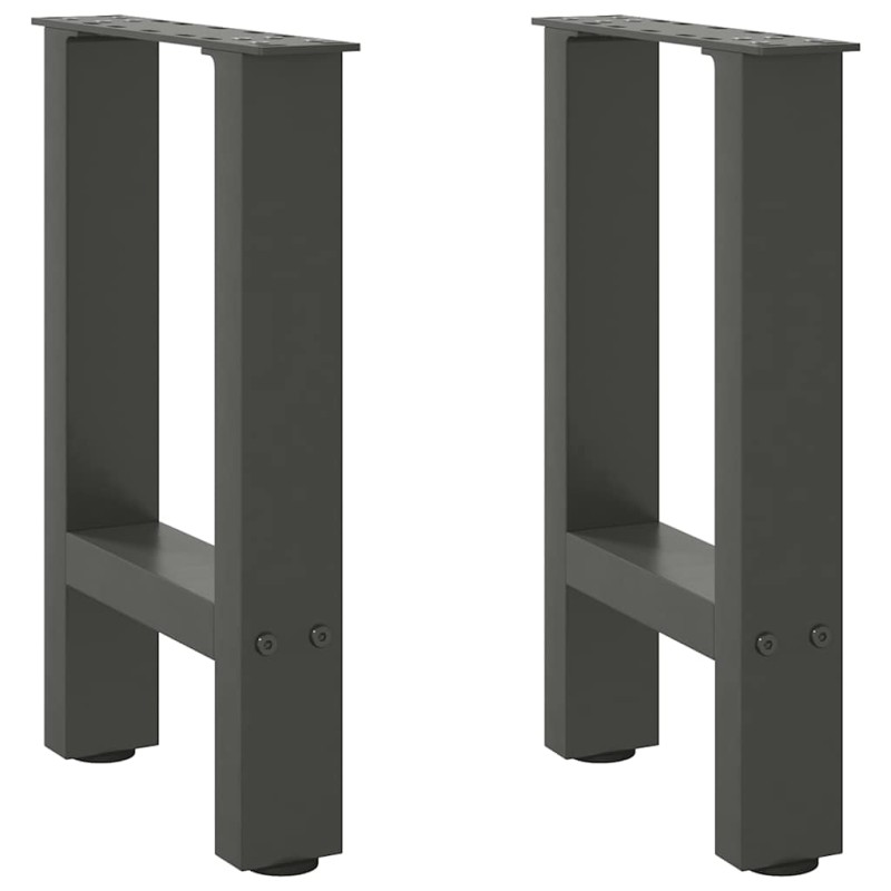 vidaXL Couchtischbeine Anthrazit 2 Stk. 28x(42-43) cm Stahl vidaXL Couchtischbeine Anthrazit 2 Stk. 28x(42-43) cm Stahl