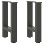 vidaXL Couchtischbeine Anthrazit 2 Stk. 28x(42-43) cm Stahl vidaXL Couchtischbeine Anthrazit 2 Stk. 28x(42-43) cm Stahl