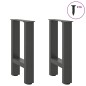 vidaXL Couchtischbeine Anthrazit 2 Stk. 28x(42-43) cm Stahl vidaXL Couchtischbeine Anthrazit 2 Stk. 28x(42-43) cm Stahl