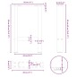 vidaXL Couchtischbeine Anthrazit 2 Stk. 28x(42-43) cm Stahl vidaXL Couchtischbeine Anthrazit 2 Stk. 28x(42-43) cm Stahl