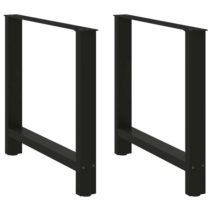 vidaXL Couchtischbeine Schwarz 2 Stk. 80x(72-73) cm Stahl vidaXL Couchtischbeine Schwarz 2 Stk. 80x(72-73) cm Stahl