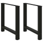vidaXL Couchtischbeine Schwarz 2 Stk. 80x(72-73) cm Stahl vidaXL Couchtischbeine Schwarz 2 Stk. 80x(72-73) cm Stahl