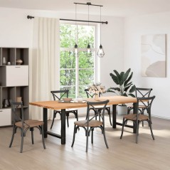 vidaXL Couchtischbeine Schwarz 2 Stk. 80x(72-73) cm Stahl