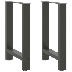 vidaXL Couchtischbeine Anthrazit 2 Stk. 60x(72-73) cm Stahl