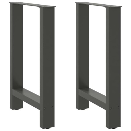 vidaXL Couchtischbeine Anthrazit 2 Stk. 60x(72-73) cm Stahl
